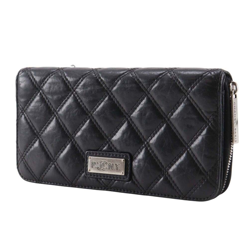CHANEL Authentic Black Lambskin Leather Wallet - Picture 2 of 16